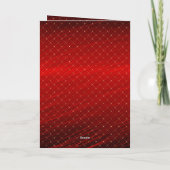 シックな赤い金ゴールド正方形カスタマイズ可能な結婚二折 招待状 (裏面)