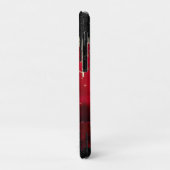 シックな赤い黒のドリッピンググリッターモノグラム Case-Mate iPhoneケース (裏面/左)