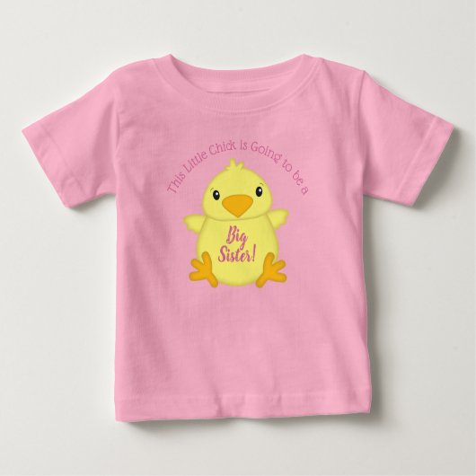 シックな赤ちゃんシャワーピンク ベビーTシャツ (正面)