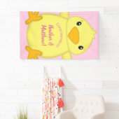 シックな赤ちゃんシャワーピンク 横断幕 (インサイチュ)