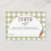 シックな赤ちゃんシャワー地元で育ったおむつラッフル エンクロージャーカード (正面)