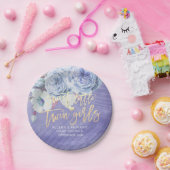 シックな赤ちゃんシャワー甘い小さな双子の女の子 ペーパープレート (パーティー)