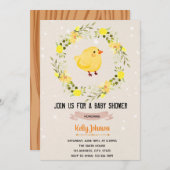 シックな赤ちゃんシャワー誕生日の招待状 招待状 (正面/裏面)