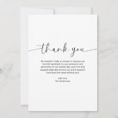 シックな赤ちゃんシャワー4フォトコラージュありがとう サンキューカード (裏面)