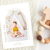 シックな赤ちゃんシャワーArchありがとう写真 ポストカード