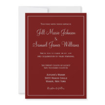 シックな赤とグレー結婚ズ