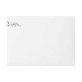 シックな赤と緑のホリー喜びの願いクリスマス ラップアラウンドラベル (正面)