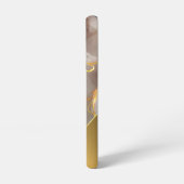 シックな赤と金ゴールドアゲートモノグラム SAMSUNG GALAXYケース (左側面)