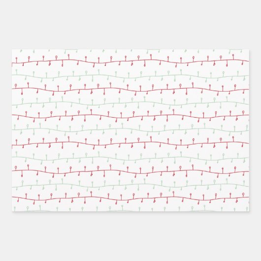 シックな赤と金ゴールドメリークリスマスシェブロンライト ラッピングペーパーシート (正面)