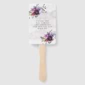 シックな赤ピンクの牡丹のセージの葉結婚の感謝 ハンドファン (裏面)