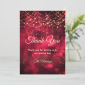 シックな赤金ゴールドの休日のラ感謝していイト カード (スタンド正面)