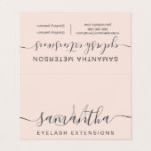 シックな赤面のピンクの粋な目のアフターケア 名刺 (外部フラット)