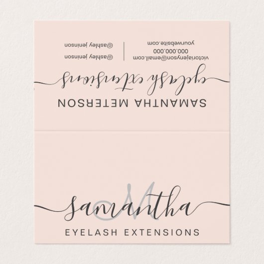 シックな赤面のピンクの粋な目のアフターケア 名刺 (外部フラット)