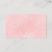 シックな赤面のピンクの金ゴールドのまつげ 名刺 (裏面)