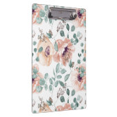 シックな赤面ウォーターカラーフラワー クリップボード (右)