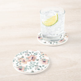 シックな赤面ウォーターカラーフラワー コースター