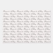 シックな赤面ハート金ゴールド ラッピングペーパーシート (正面)