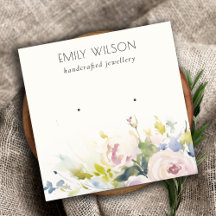 シックな赤面バラ水彩フローライヤリングディスプレイ