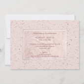 シックな赤面バラ金ゴールド大理石卒業生5 – 写真 招待状 (裏面)