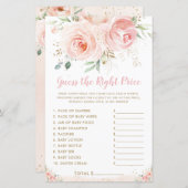 シックな赤面ピンクのフローラは正しい価格ゲームを推測 (正面/裏面)