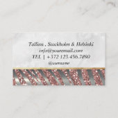 シックな赤面ピンク金ゴールドグリッターマーブルアガテモノグラム 名刺 (裏面)