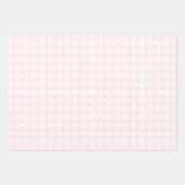 シックな赤面ピンク&ホワイトレースパターンかわいい ラッピングペーパーシート (正面)
