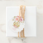 シックな赤面フローラティーパーティー誕生日サンキュー フェイバータグ (インサイチュ)