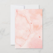 シックな赤面&ブルガンディウォーターカラーフローラ結婚ズ 出欠カード (裏面)