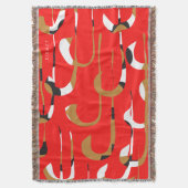 シックな赤 スローブランケット (正面縦)