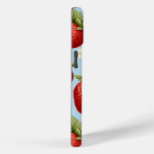 シックな赤、パステルブルーと金ゴールドストロベリーフルーツ Case-Mate iPhoneケース (裏面 / 右)