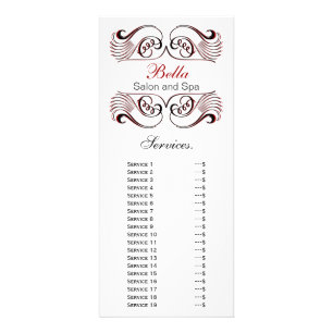 シックな赤、白黒のサービスラックカード ラックカード