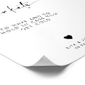 シックな近代的な結婚式を持って、ドリンクの看板を保持する ポスター (角)