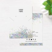 シックな追加あなたのロゴネックレスイヤリングディスプレイカード (デスク)