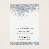 シックな追加あなたのロゴネックレスイヤリングディスプレイカード (裏面)