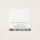 シックな追加ロゴのスタッドイヤリングディスプレイカード (裏面)