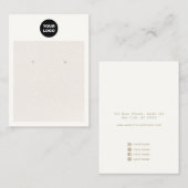 シックな追加ロゴ赤面ピンクレザーイヤリングディスプレイ 名刺 (正面/裏面)