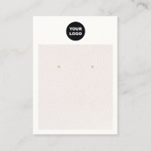 シックな追加ロゴ赤面ピンクレザーイヤリングディスプレイ