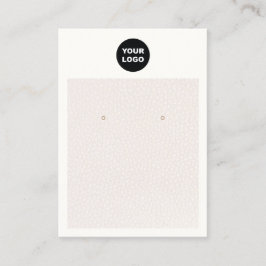 シックな追加ロゴ赤面ピンクレザーイヤリングディスプレイ 名刺