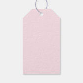 シックな退職パーティーピンク金ゴールドアゲートカスタムト ギフトタグ (裏面)