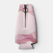 シックな退職パーティーピンク金ゴールドアゲートカスタムト ボトルクーラー (裏面)