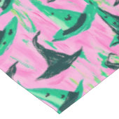 シックな邪悪な魔女帽子の緑と黒 テーブルクロス (アングル)