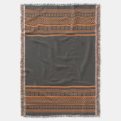 シックな部族芸術 – 古代ギリシャのロードパターン スローブランケット (正面縦)