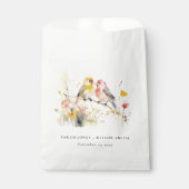 シックな野生の植物水の色ラブバード結婚ズ フェイバーバッグ (正面)