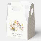 シックな野生の植物水の色ラブバード結婚ズ フェイバーボックス (オープン)