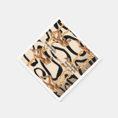 シックな野生の申し訳なさそうな豪華なデイギフトガーリー スタンダードカクテルナプキン (角)
