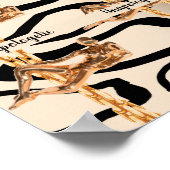 シックな野生の申し訳なさそうな豪華なデイギフトガーリー ポスター (角)