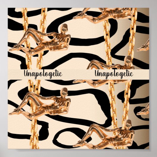 シックな野生の申し訳なさそうな豪華なデイギフトガーリー ポスター (正面)