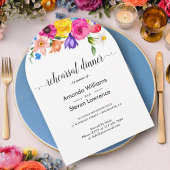 シックな野結婚花のリハーサルのディナーアーチ 招待状