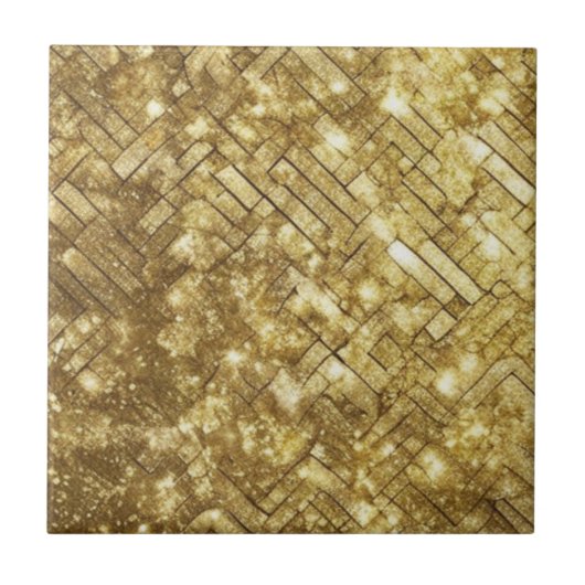 シックな金ゴールドきらめくグリッターウォールフロア暖炉 タイル (正面)