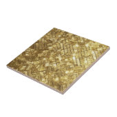 シックな金ゴールドきらめくグリッターウォールフロア暖炉 タイル (側面)